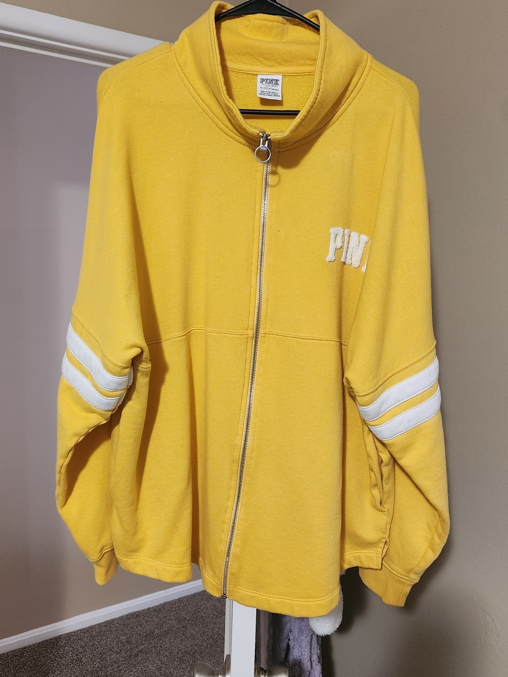 PINK Victoria's Secret Yellow Zip-Up Womens Jacket